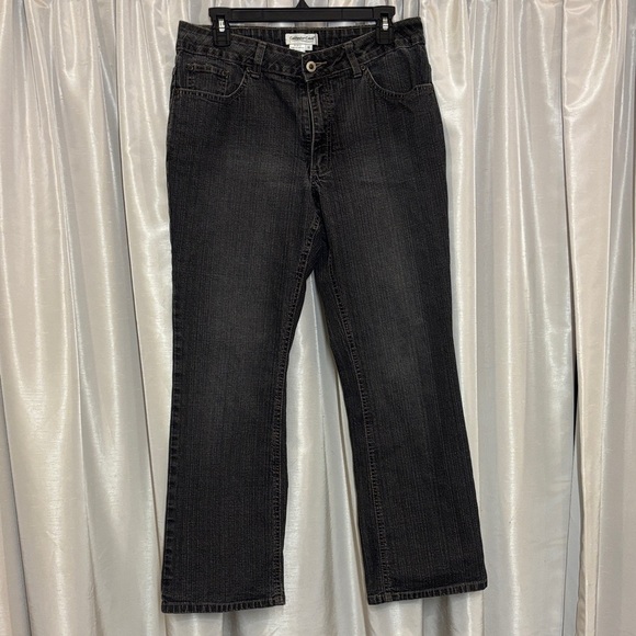Coldwater Creek Charcoal gray wash boot cut kick flare jeans, size 12, RN 98516 - Picture 1 of 7